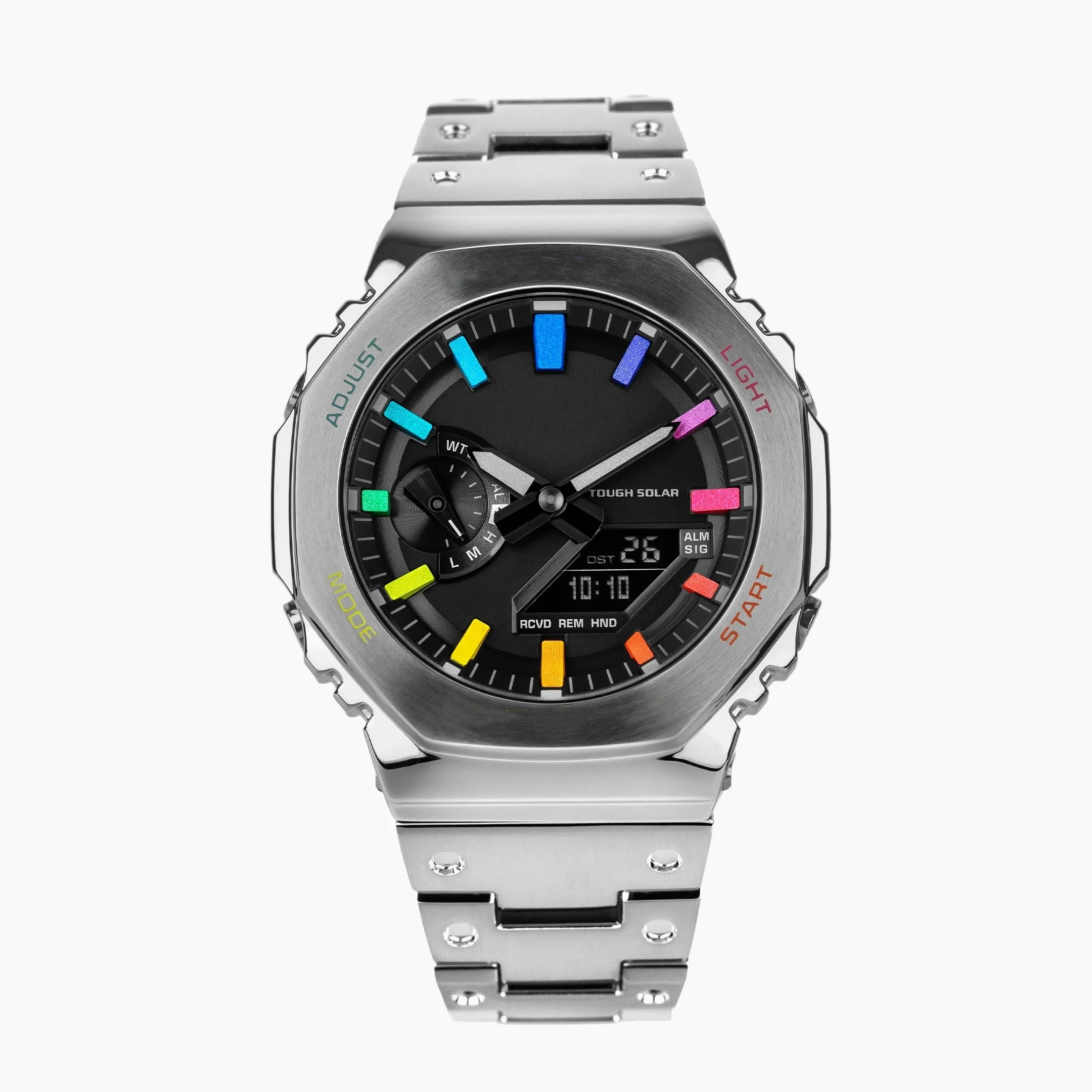 

Original Shock Watch Sports Digital Quartz Men's 2100 Watch Alloy dial Steel Band World Time Full Function GM Oak Series
