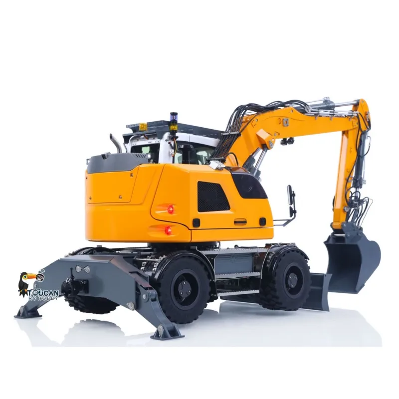 RTR 1/14 LR914 PRO MAX 메탈 4WD RC 유압식 휠 굴삭기 11방향 밸브 무선 조종 굴착기 PL18EV Lite 라이트 사운드