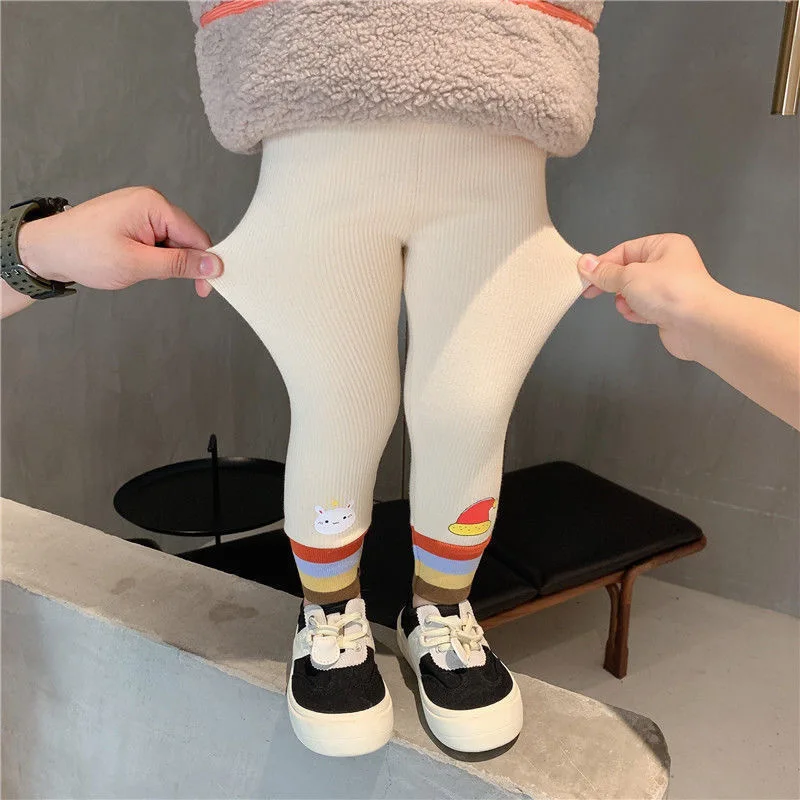 سراويل ضيقة للفتيات ذات ملمس مخملي - سراويل قابلة...