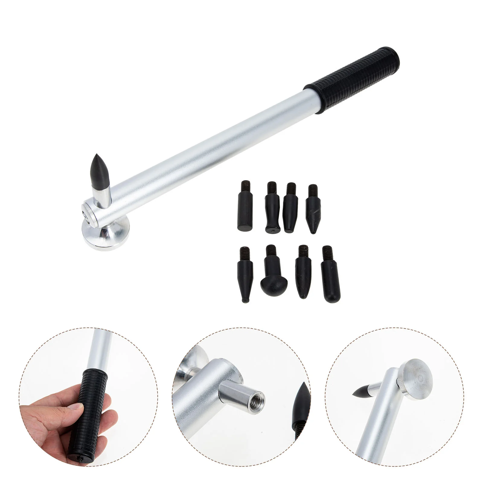 

1 Set Car Percussion Hammer Hand Tool Sheet Metal Tools with Replaceable Tips
