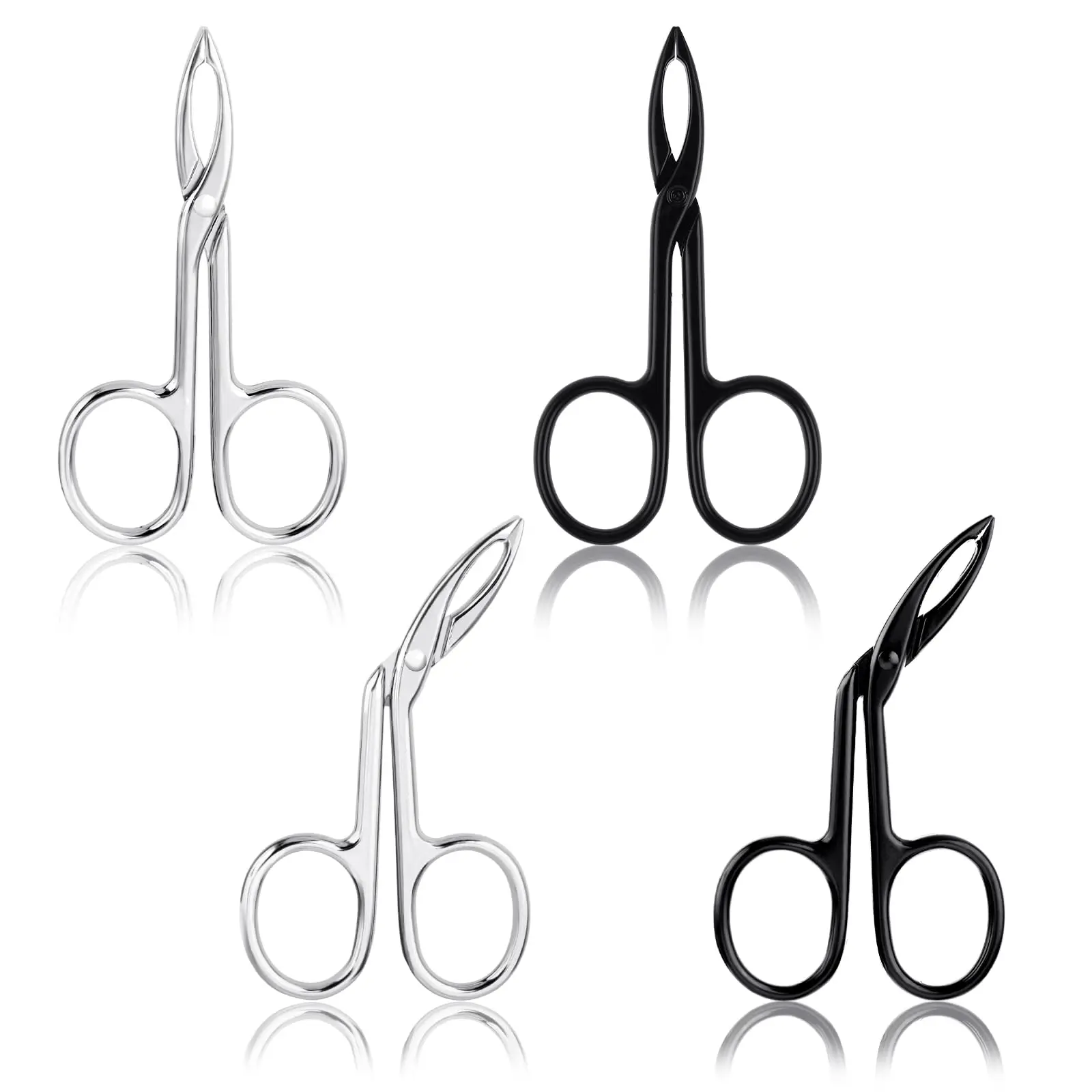 Eyebrows Tweezers Straight Handle Tip Scissors Shaped Eyebrow Plucker Tweezers for Facial Hair Plucker Remover Eyebrows Care 2