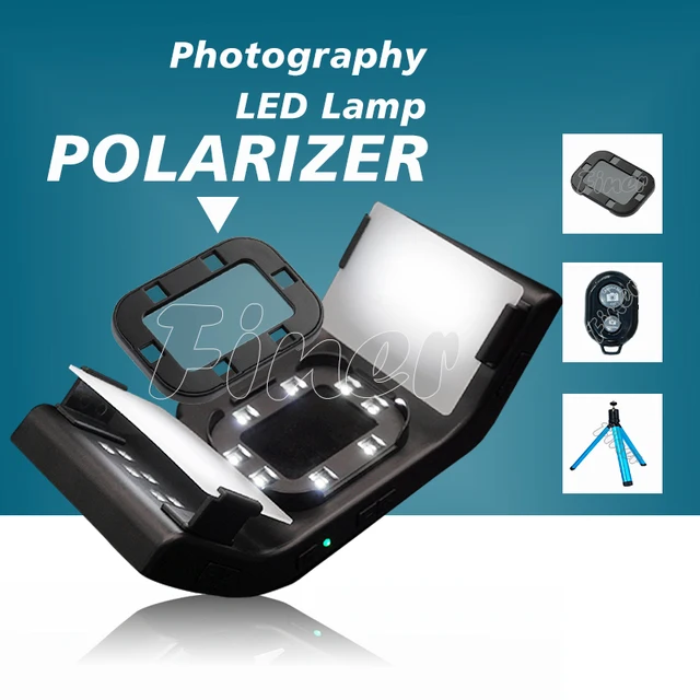 Dental Flash Photography Light LED Photo Video Flash Light Oral Lamp with Tripod Polarizer Dentist Tool for Dentistry