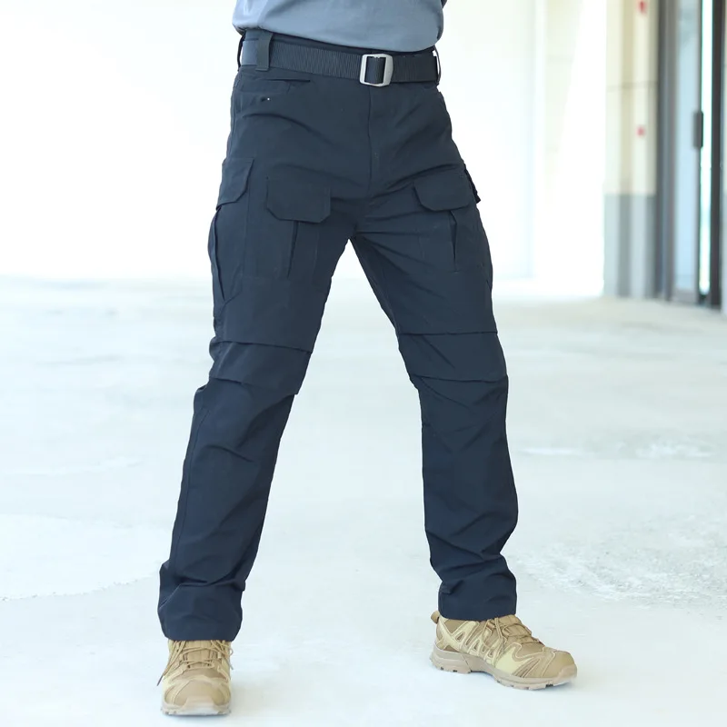 summer Multi-pocket Work Tactical Pants Men Outdoor Waterproof Sports Hiking Climbing Pants Combat Military Cargo Trousers