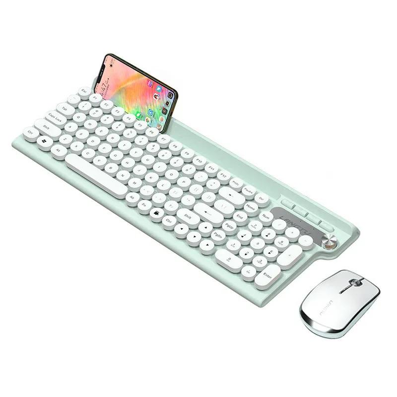 sem Fio Mute Punk Teclado e Mouse Grupo Recarregável Jogo Desktop pc Lt500 - Imagem 3