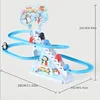 Penguin Race Set Penguin Slide Playset LED Flashing Lights Racing Track Game Set Penguin Stair Climbing Toys Kids Holiday Gift 2