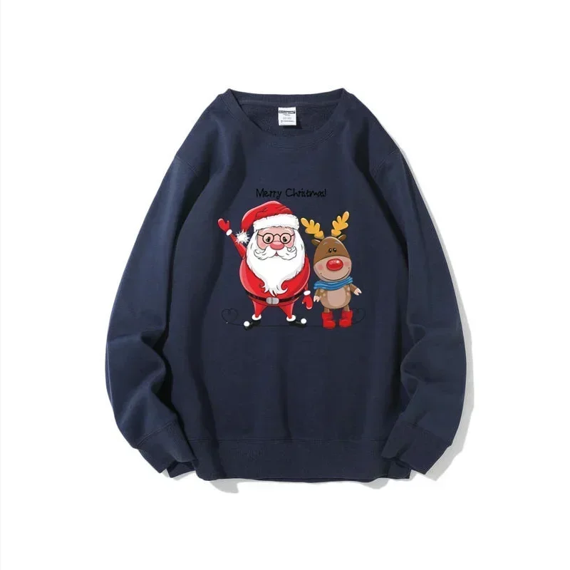Camisetas de invierno para madre e hija, camisas con estampado de Papá Noel, conjuntos familiares a juego, sudaderas para padre e hijo, jerséis para pareja, ropa para niños