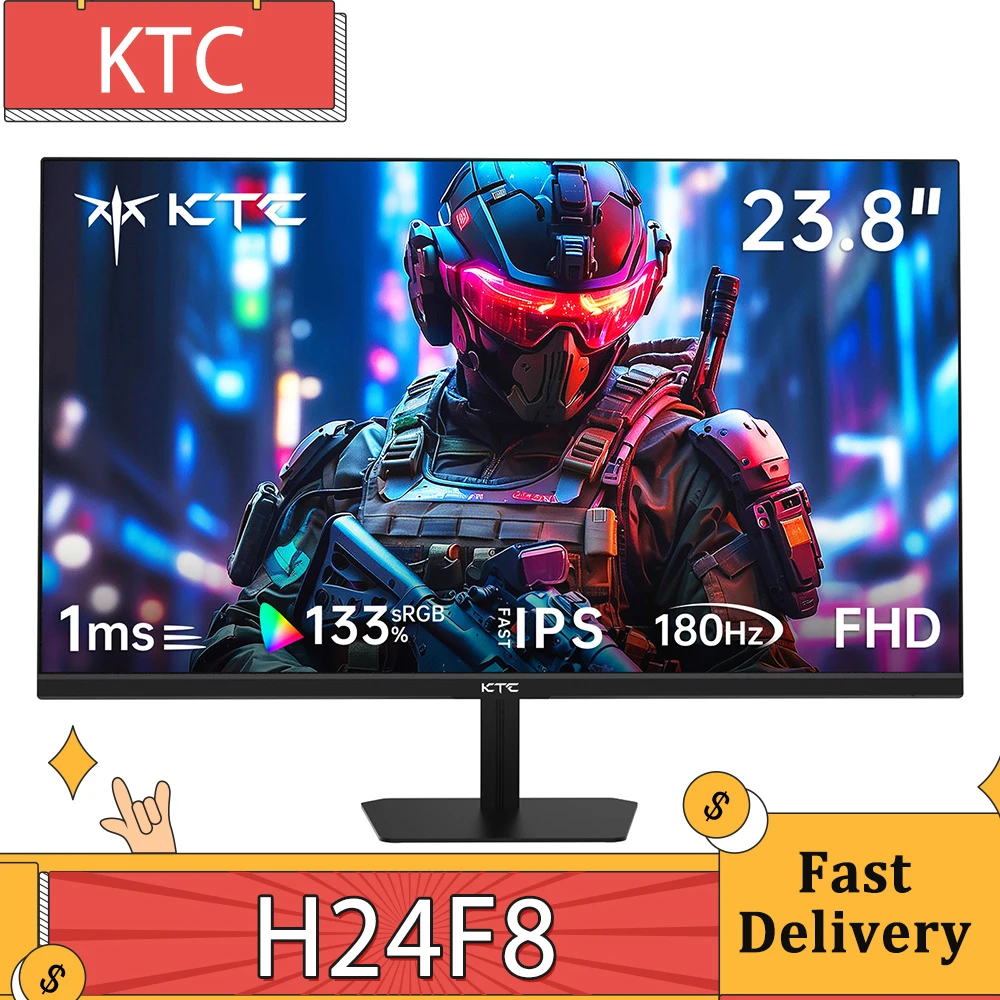 KTC-H24F8ゲーミングモニター、23.8インチ、1920x1080、16:9