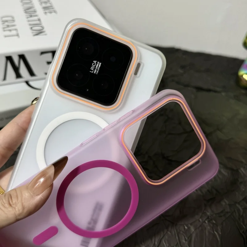 Luxury Matte Slim Clear Hard Magnetic Wireless Charging Phone Case - Shockproof Cover