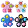 Tie Dye Simple Fidget Spinner Pop Finger Toys Push Bubble Hand Spinner for ADHD Anxiety Stress Relief Sensory Gifts for Kids 6