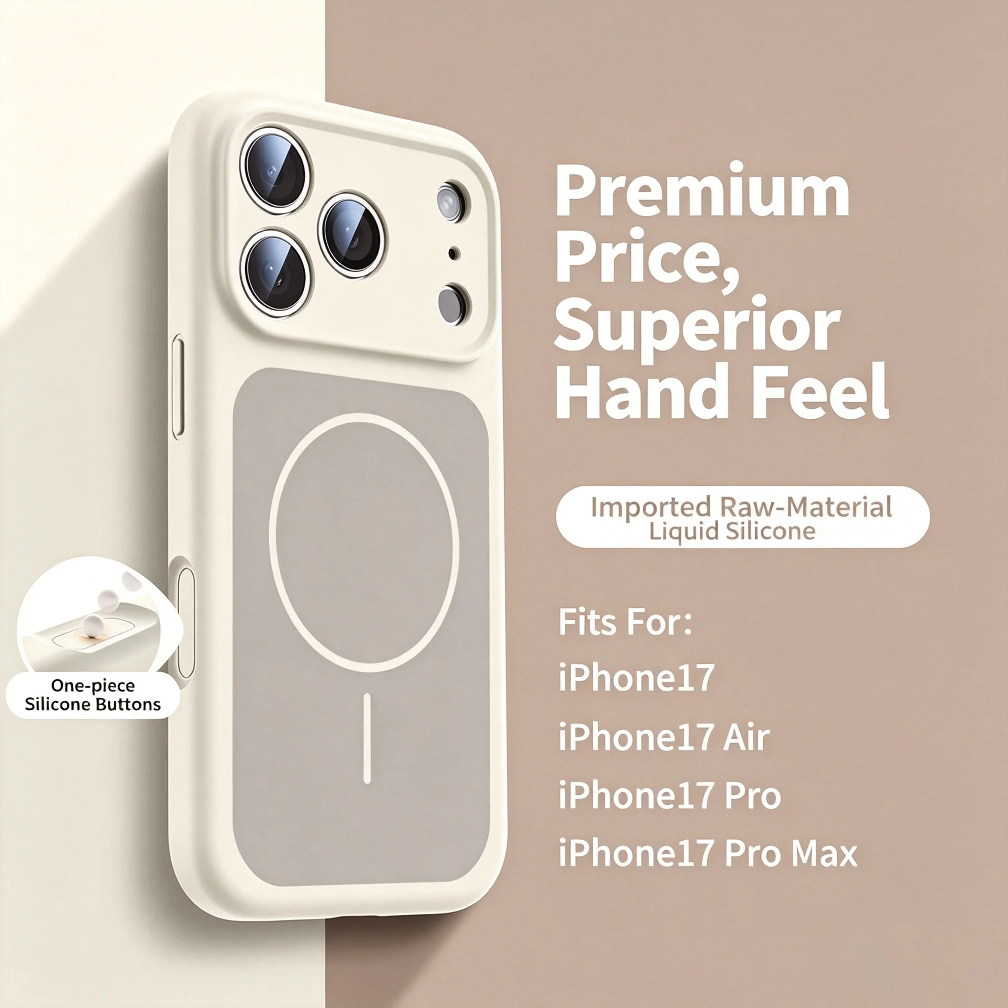 Lanyard Phone Case with Liquid Silicone Magnetic Cover and Magsafe Compatibility