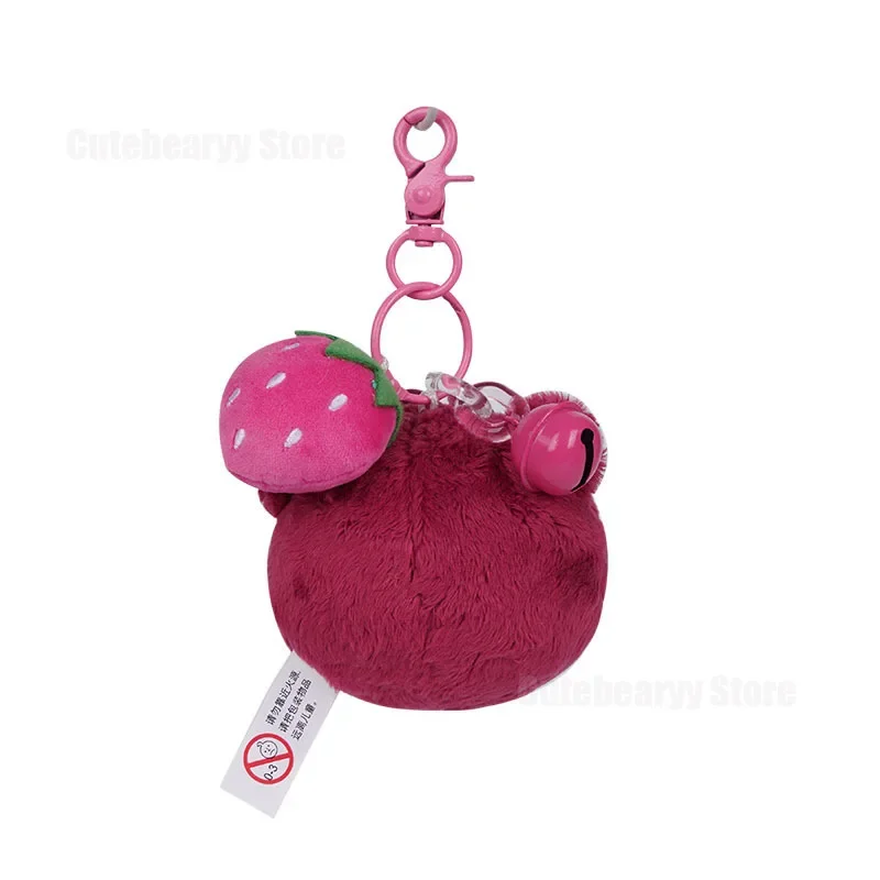 Genuine Disney Lotso Plush Pendant New Cute Cartoon Strawberry Bear Doll Kids Students School Bag Pendant Decoration Couple Gift