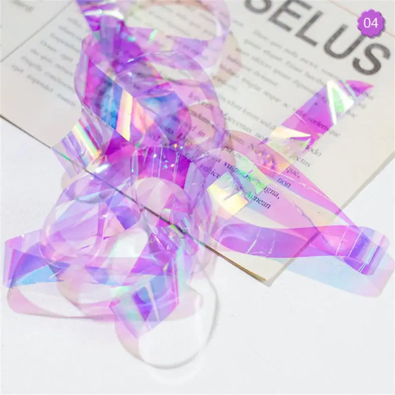 Nail Art Glass Aurora Paper Foil Film Fai Da Te Cellophane Paper Laser Gradient Candy Paper Nail Trend Nail Art Decorazione Accessorie