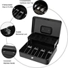 Cash Register Box with Cash Tray 4 Bill/5 Coin Slots Lock Safe Box with Key Savings Organizer Piggy Bank Cashier Case for Store 2
