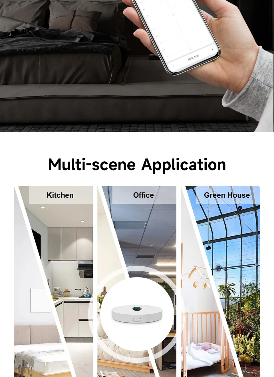 Sensor de presencia humana Tuya Zigbee WiFi Detector de radar MmWave