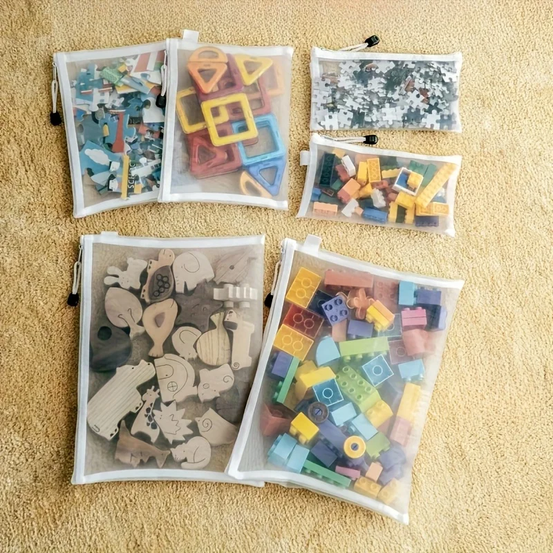 3pcs Zipper Mesh Bags, 3 Sizes, Zipper Mesh Bags, Waterproof Clear Travel Bags, Office Supplies Document Bags With Zipper