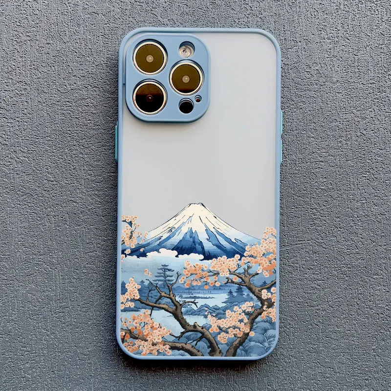 Japanese Aesthetic Mountain Landscape Shockproof Phone Case