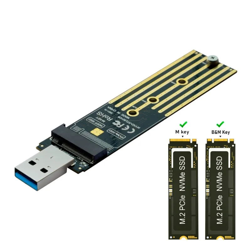 M.2 SATA/NVMe SSD To USB 3.1 Adapter PCI-E To USB thumbnail 7