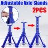 Foldable 3-Ton Heavy Duty Car Axle Jack Stand Repairing Tool Safety Support Auto Repair Disassembly Lifting 290mm to 408mm 2PCS