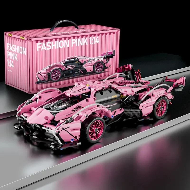 City Technical Tiffany Lamborghinis Super Racing Car Building Block Famous Vehicle Model Assemble Bricks Toys For Kids Gifts