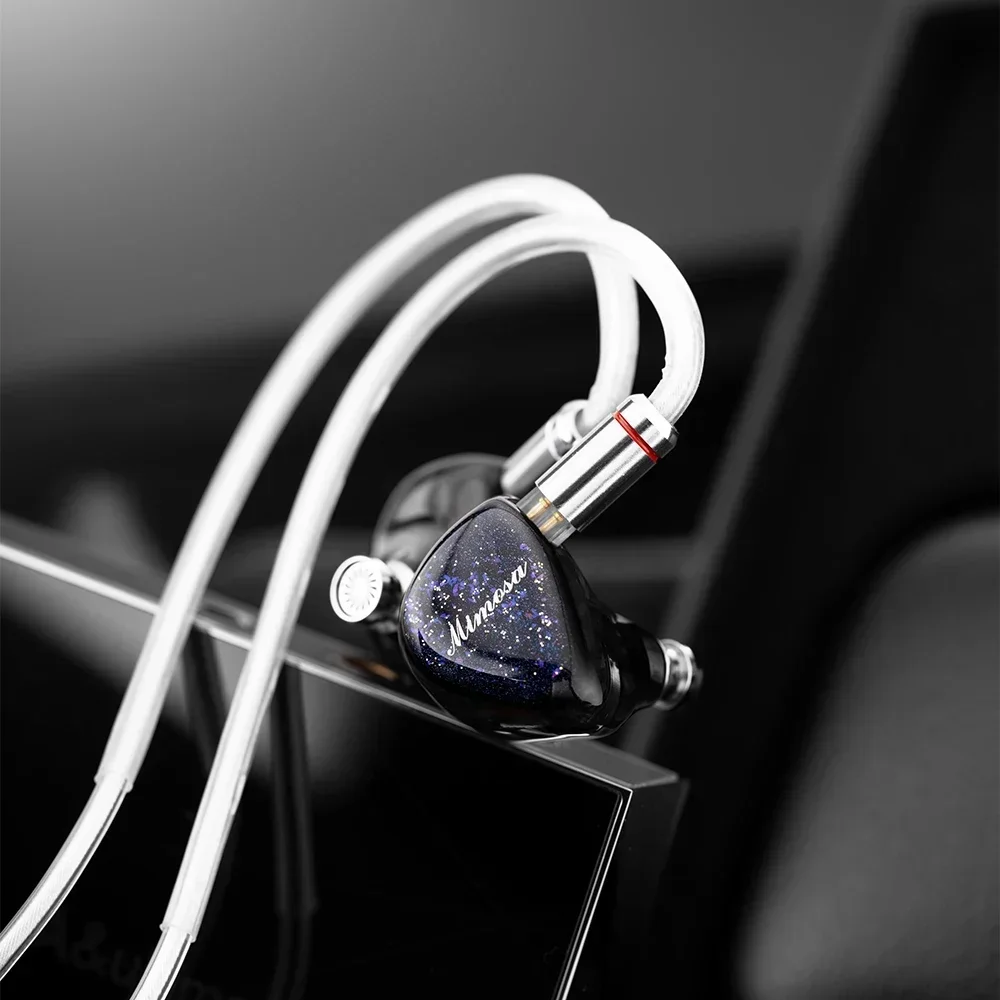 Wired Earphones QoA Mimosa 1 DD +1 Planar IEMs In Ear HIFI Wired Earphone Music Monitor Headphone with 0.78 2pin Cable 3.5/4.4mm Plug