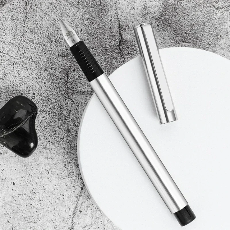 Jinhao 65 Fountain Pen Luxury Pen Elegant Calligraphy Writing Ink Pens Black Silver Colors Stationery Business School Supplies 3