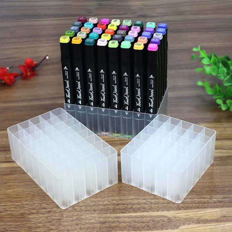 Multi-functional Desk Organizer Marker Pen Organizer Box Marker Pen Holder Stand Makeup Organizer Stackable Pen Holder