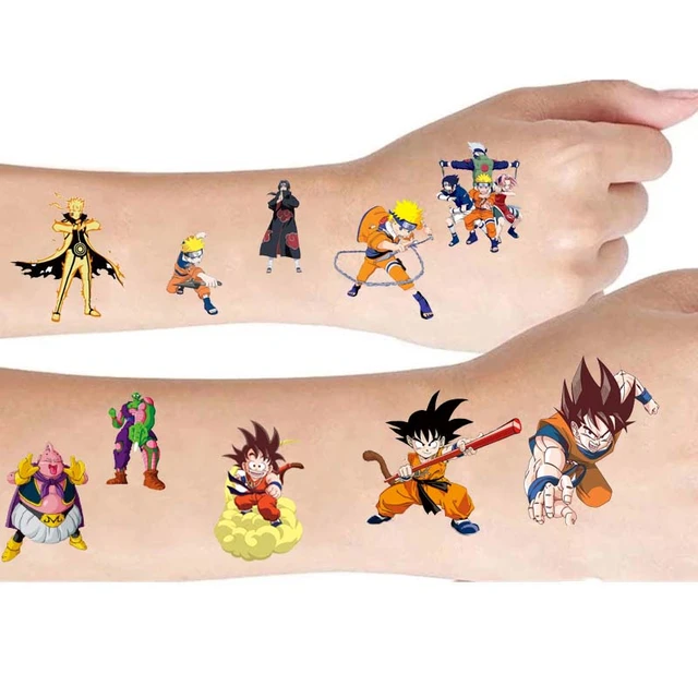 1 pçs anime naruto tatuagem adesivos uzumaki sasuke sakura decalques dos  desenhos animados à prova dwaterproof água menina crianças presentes de  aniversário do menino crianças brinquedos - AliExpress