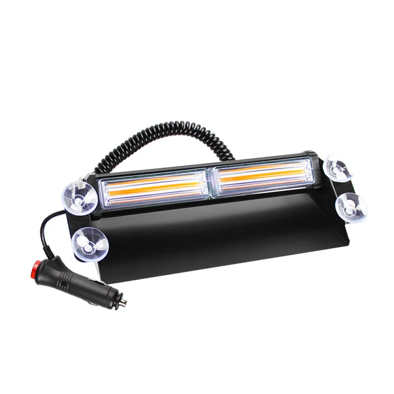 KOOJN COB Car Suction Cup led warning light Front and Rear Windshield Flashing Warning Light Road Shovel Shaped Strobe