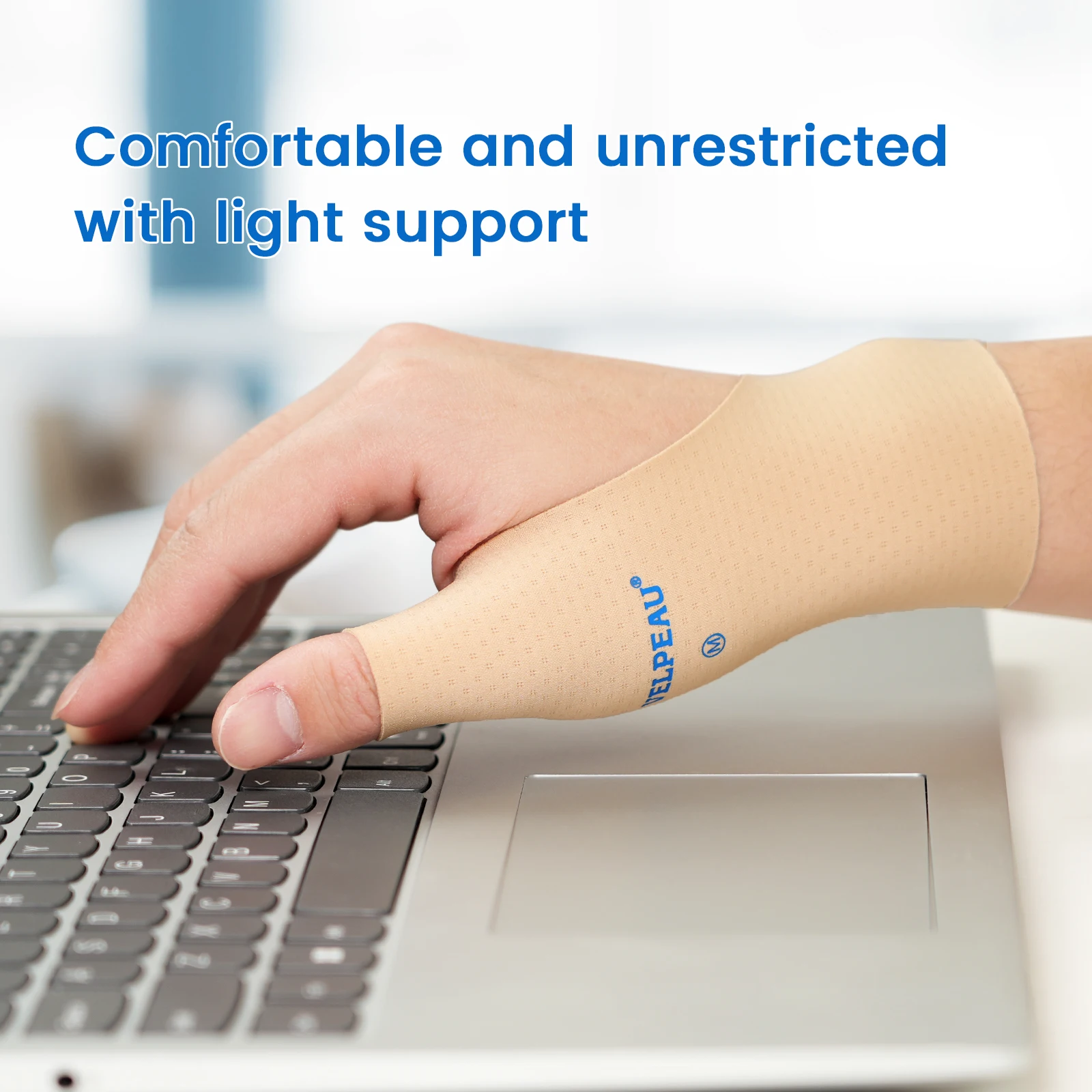 Thumb Wrist Support Brace VELPEAU Elastic Thumb Wrist Support Brace Splashproof Compression Sleeve for Arthritis Pain, Tendonitis, Sprain and Sports 2 PCS