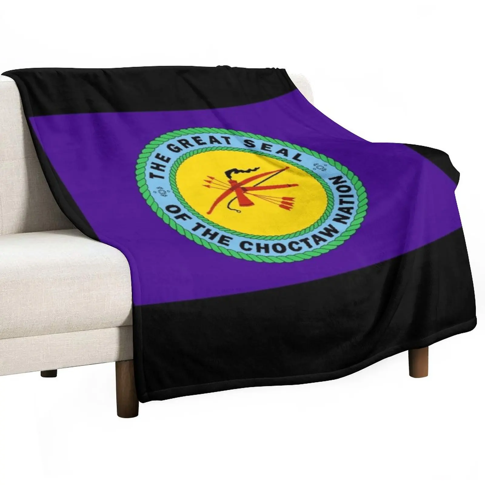 

Choctaw nation flag Throw Blanket Moving Blanket Bed covers Soft Bed Blankets