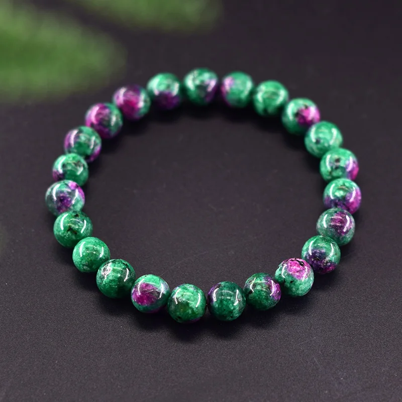 Original Natural Epidote Zoisite Stone Bead Bracelet Homme Made of Genuine Natural Stone Bracelet Energy Healing Yoga Meditation - Image 3