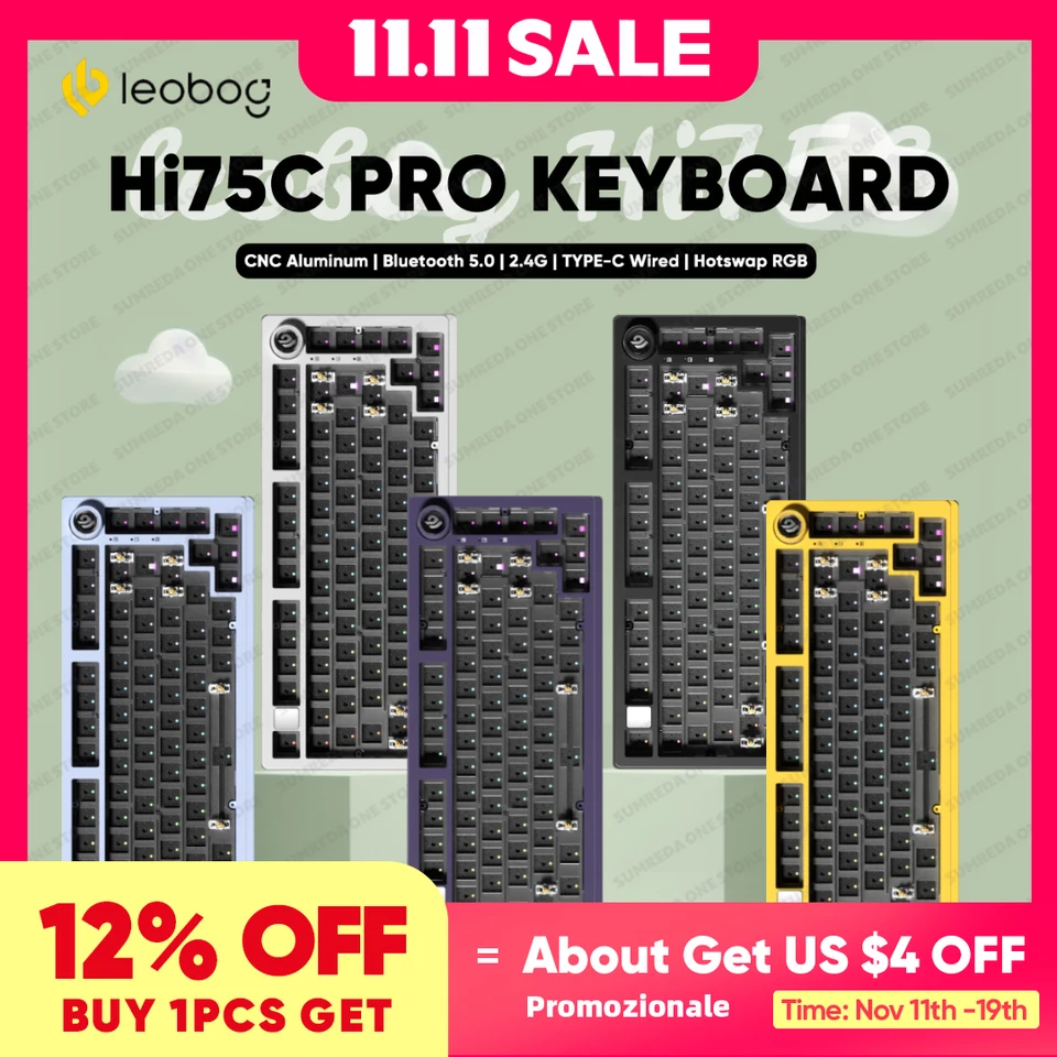 Leobog Hi75C PRO メカニカルキーボード Leobog Hi75C Pro Wireless 75% Mechanical Keyboard (Barebone