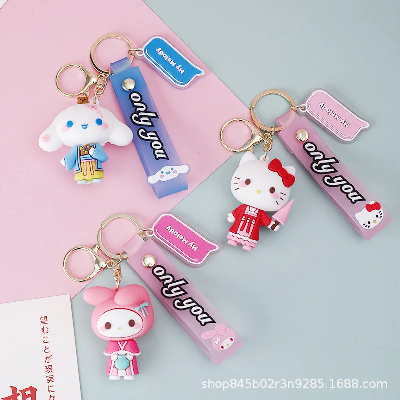 

Hello Kitty Keychain Anime Cute Key Chains Cinnamoroll Melody Keys Ring Sanrio Keychains Lovely Pendant Kawaii Kuromi Ornaments