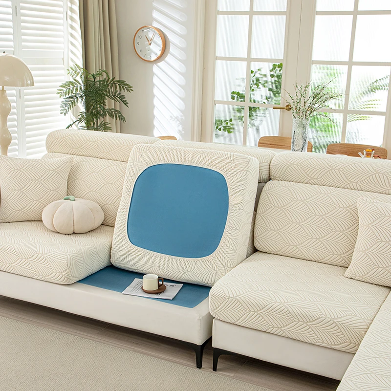 Thick Plush Sofa Cover Image 12