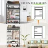 Heavy Duty Rolling Clothes Rack with Adjustable Shelves & Oxford Cover Durable Closet Organizer Bedroom Laundry Room 550 lbs 2