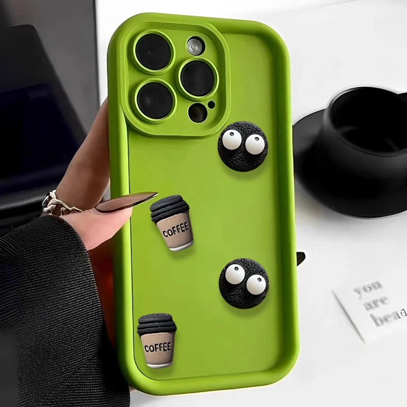 3d Coffee Cartoon Phone Case For Iphone Models Protective Cover_voghion.com