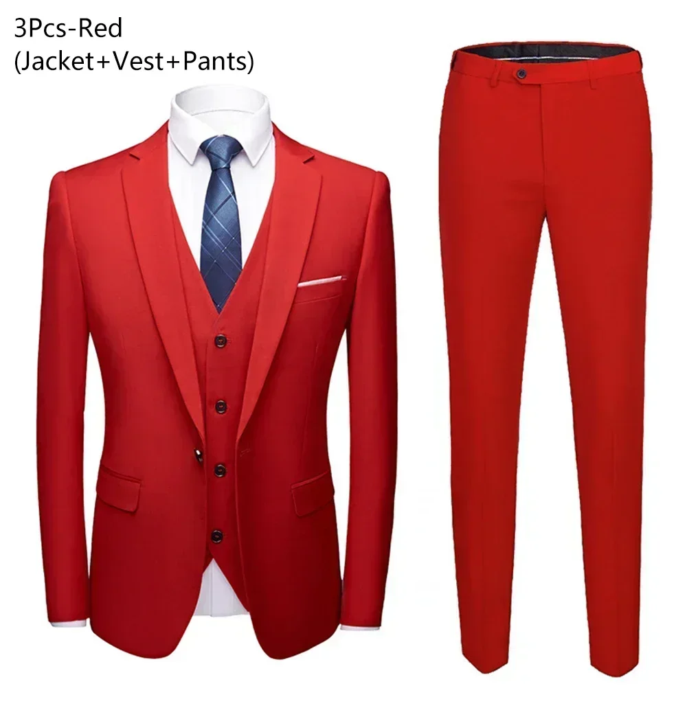 Red 3-piece suit