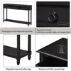 TREXM Console Table Sofa Table with Drawers for Entryway with Projecting Drawers and Long Shelf (Espresso, OLD SKU  WF189574AAB) 6