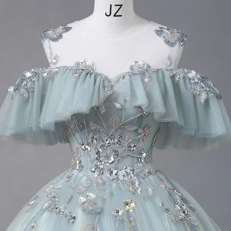 Sweetheart Glittering Off-Shoulder Quinceanera Dress Beading Appliques Ball Gown Vestidos De 15 Birthday Party Gowns Corset