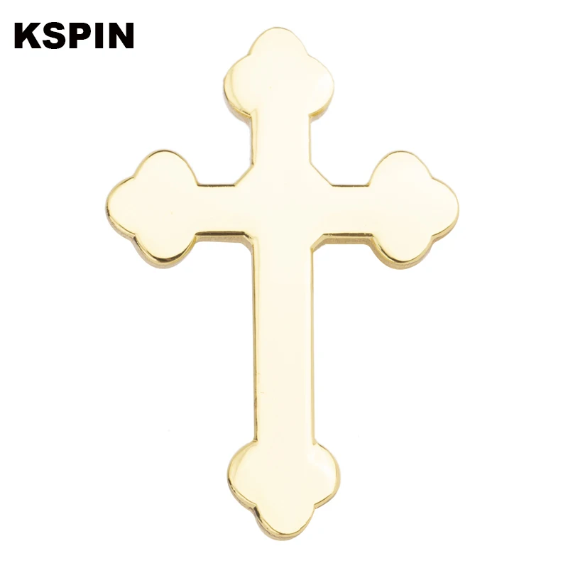 Silvery Cross Metal Badges On A Pin Brooch Jewelry Rozetten Papier XY0109-1