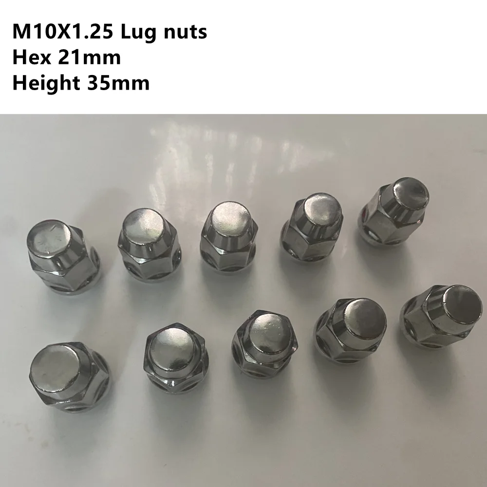 M10x1.25 Close End Wheel Nuts ATV Lug Nuts for Honda Yamaha CanAm