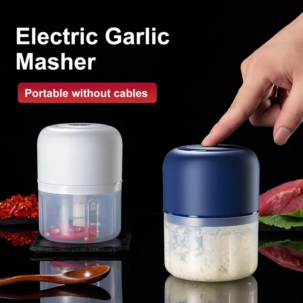 

Electric Garlic Masher Efficient Rechargeable Electric Garlic Chopper Wireless Electric Food Fruit Garlic Blender Kitchen tool