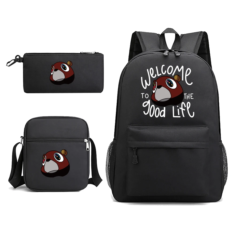 Sac à Dos Kanye West de Remise de Diplôme pour Homme et Femme Cartable  d'Étudiant, Trousse à Crayons, Ensemble de 3 Pièces - AliExpress, image size:1000x1000