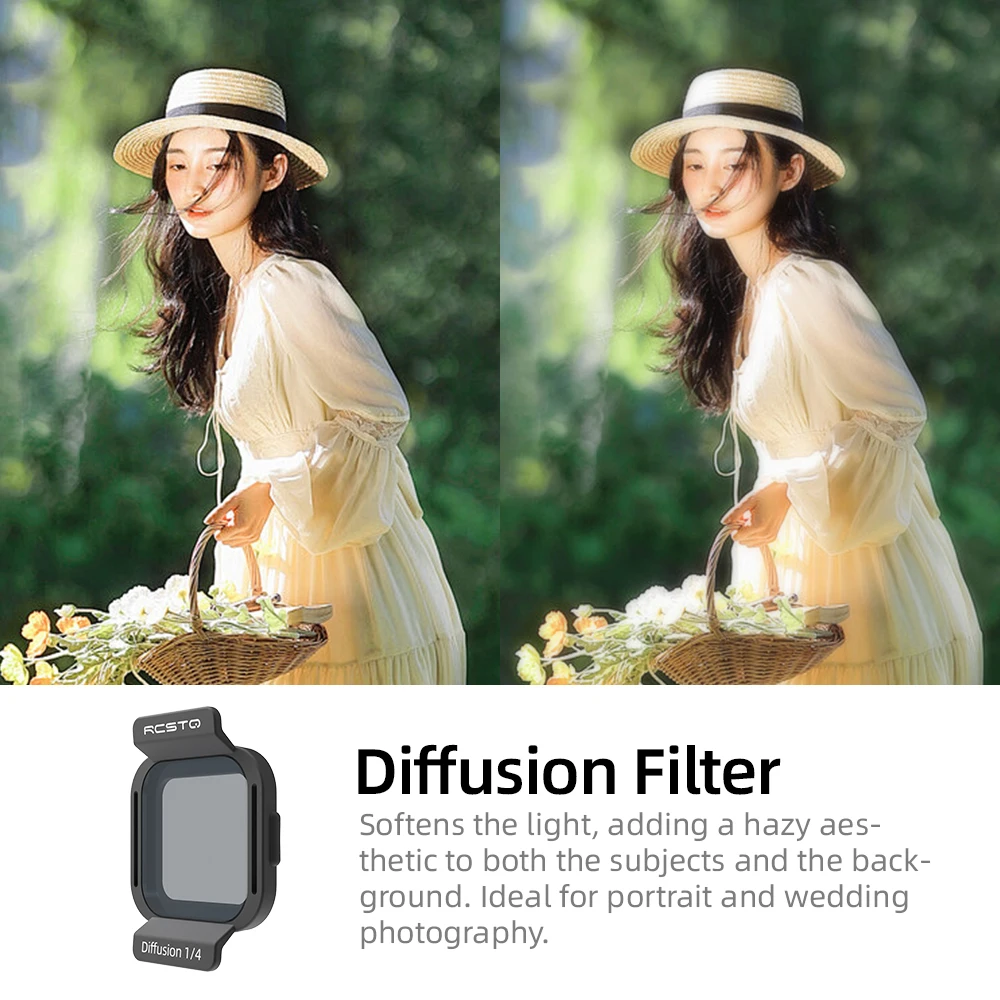 RCSTQ ND Lens Filter for  Flip Optical Glass Lenses Adjustable Filter Set UV CPL