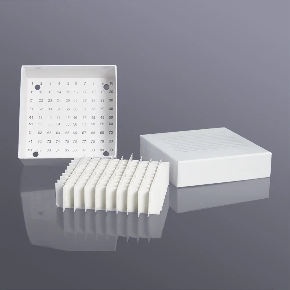 Paper Lyophilization Box 81 Holes with Lid Flip Freezing Tube Box 100 Holes Test Tube Sample Laboratory Preservative