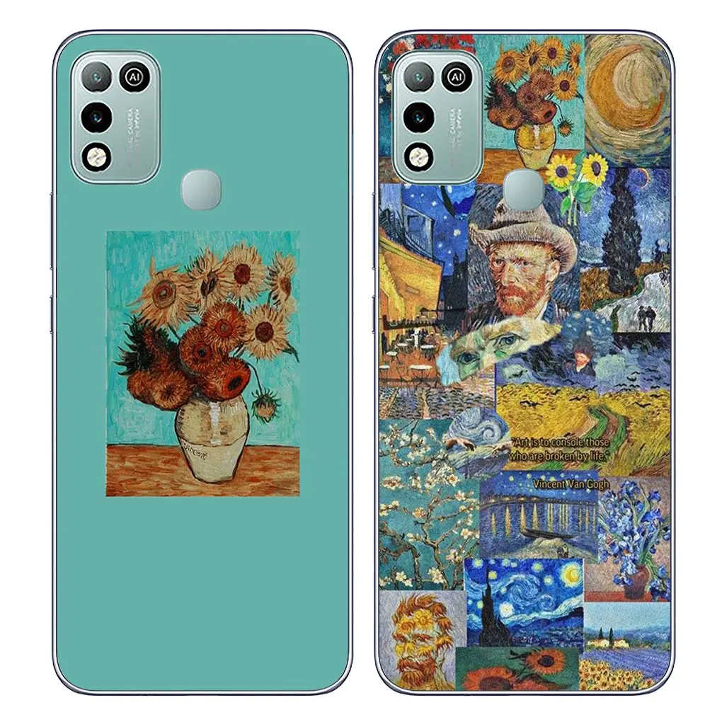 Van Gogh Sunflower Art Soft Phone Case Cover