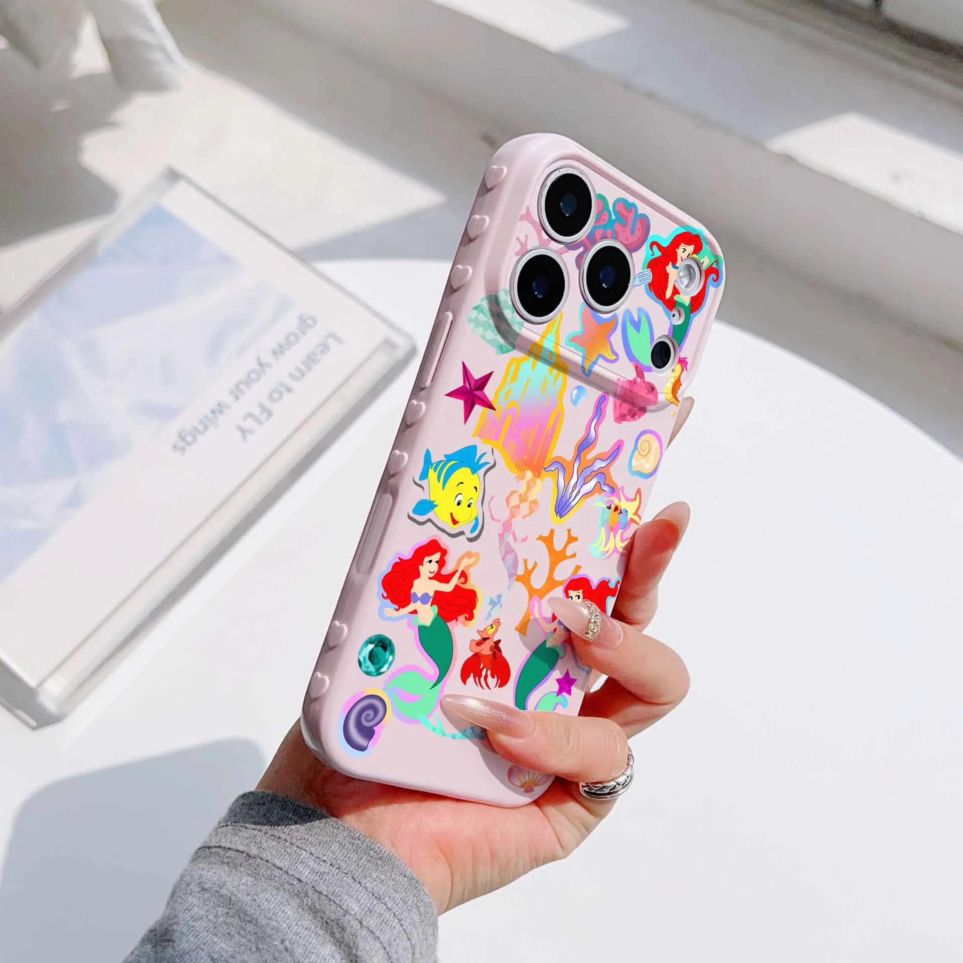 Pretty Little Mermaid Bubble Heart Soft Phone Case