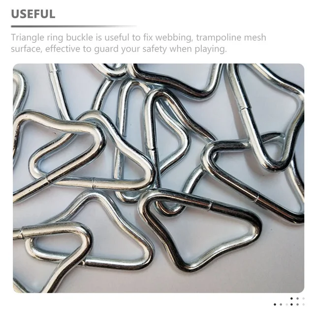 30 Db Gyerek Matrac Trambulin Háromszög Gyors Csatlakoztatási Gyűrűk Csat Ugróágy 4,3X2.6 Cm Horganyzott Acélhuzal -Gyermek - Image 6