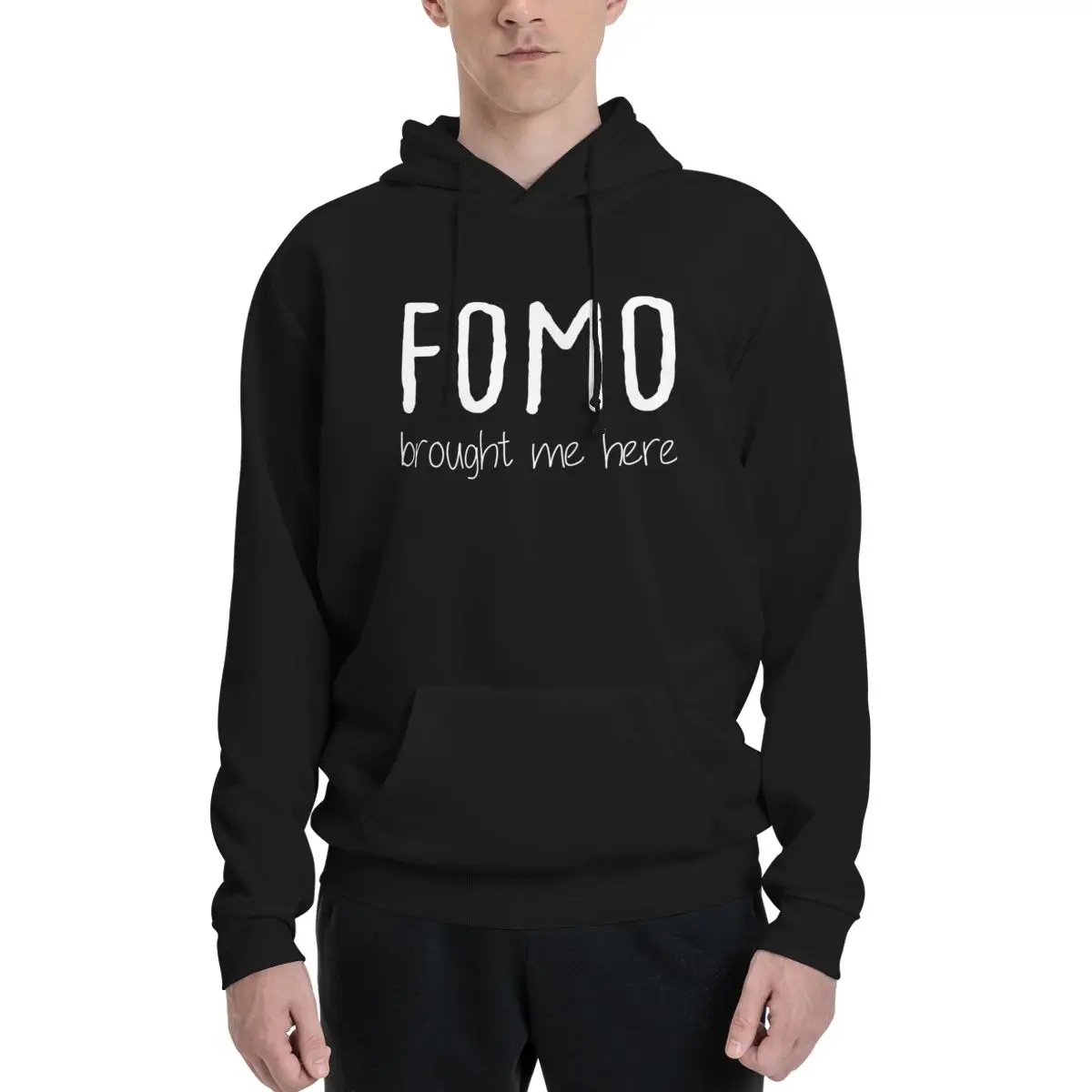 

Fomo Brought Me Here Essential Couples Plus Velvet Hooded Sweater Cute Vintage Travel Beautiful Hooded rope Hoodie