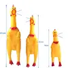 1PCS New Pet Dog Squeak Toy Screaming Chicken Squeeze Dog Chew Toy Durable And Fun Yellow Rubber Exhaust Chicken Toys 3